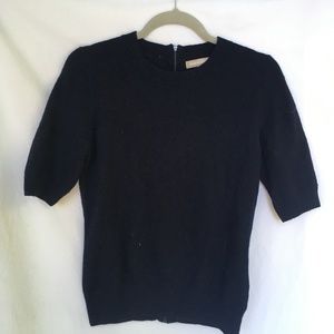 Banana Republic Short Sleeve Zip Up Sweater, Black